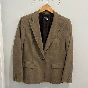 Jones New York Blazer Light Brown Stretch Easy Care Tan  Size 14